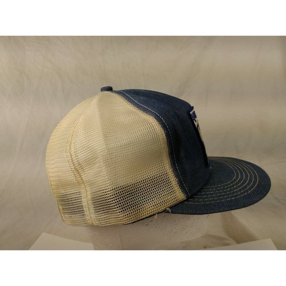 ELANCO TREFLAN K-Brand Denim Cap Trucker Hat Snapback Baseball Vintage 80s - Picture 4 of 9